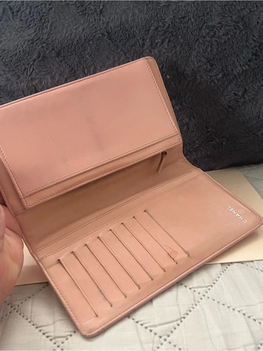 Chanel Pink Camellia Wallet